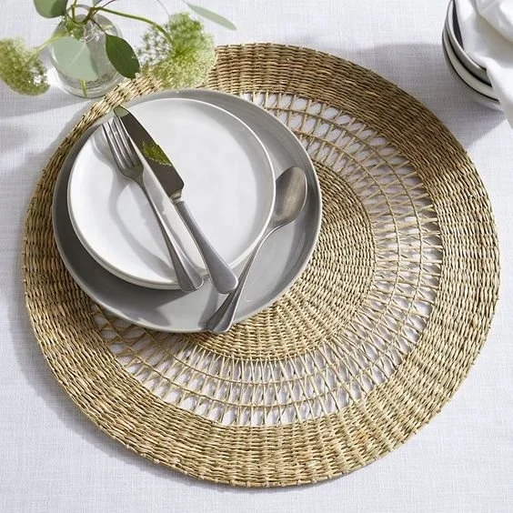 Placemat Table Mats Dining Room Table Sets for Classic Design/ Rattan placemat for kitchen