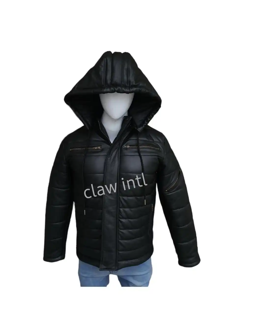 Wholesale High Quality Leather Puffer Jacket Ladies Quilted Winter jacket Outerwear For Women leather factory pakistan