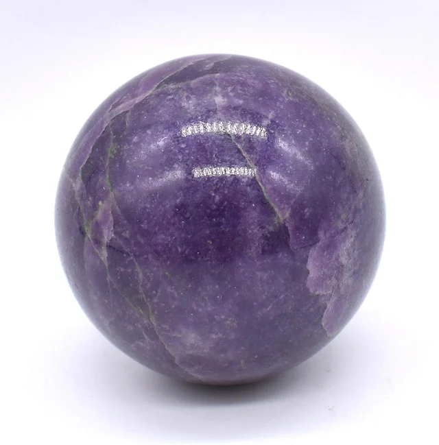 High Quality Natural Purplish Lepidolite Agate Spheres Polished Snowflake Obsidian Healing Pattern Gemstone Balls for Sale
