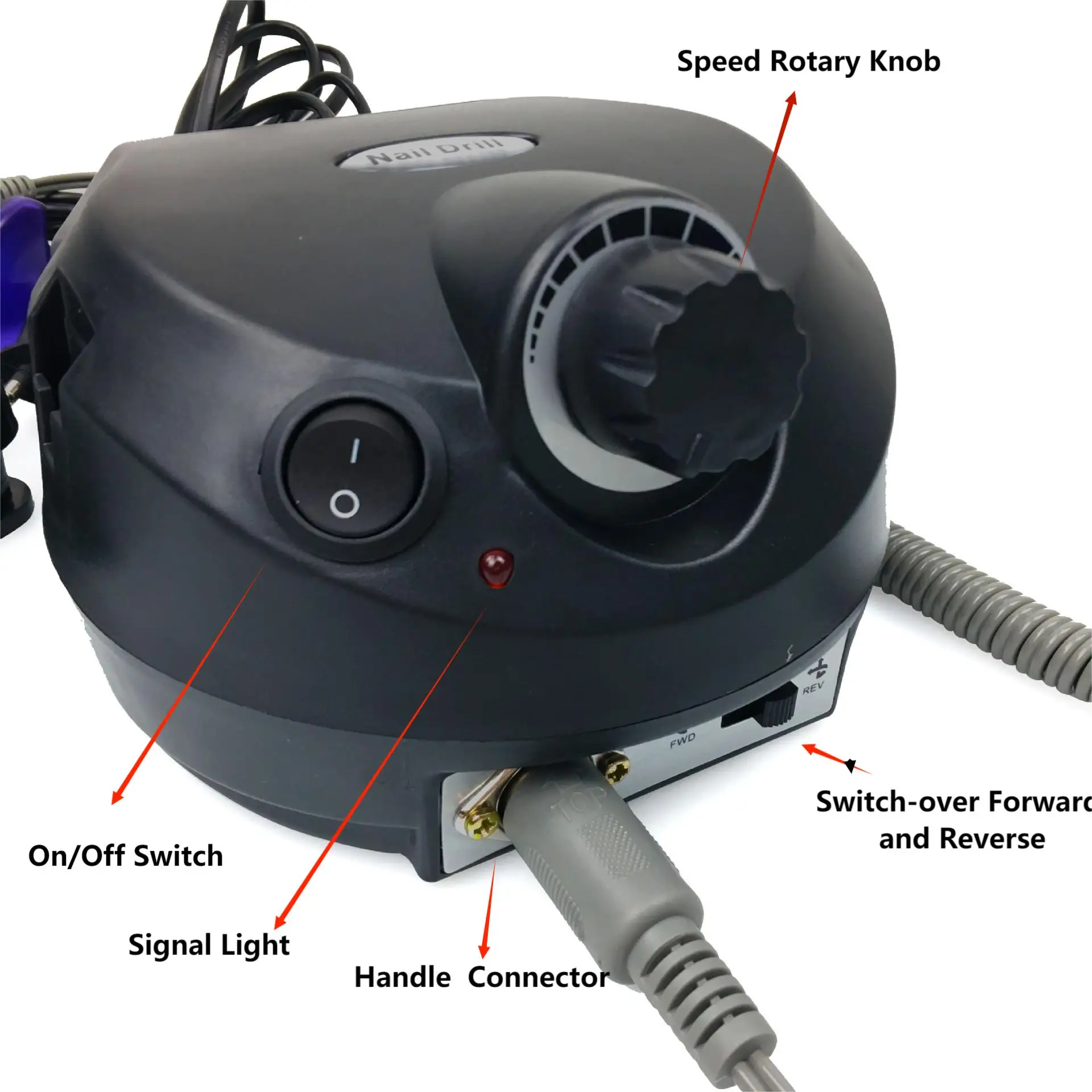 Rechargeable Desktop Sanding Bands For Ceramic Manicure Portable 35000Rpm Professional Electric Nail Drill Bits Set Machine