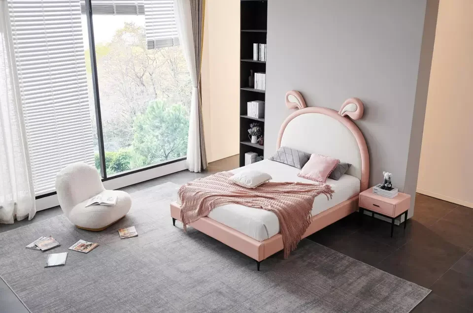 Factory Wholesale New Design Modern Children Bedroom Furniture Cartoon Kids Bed Bedroom Set Furniture