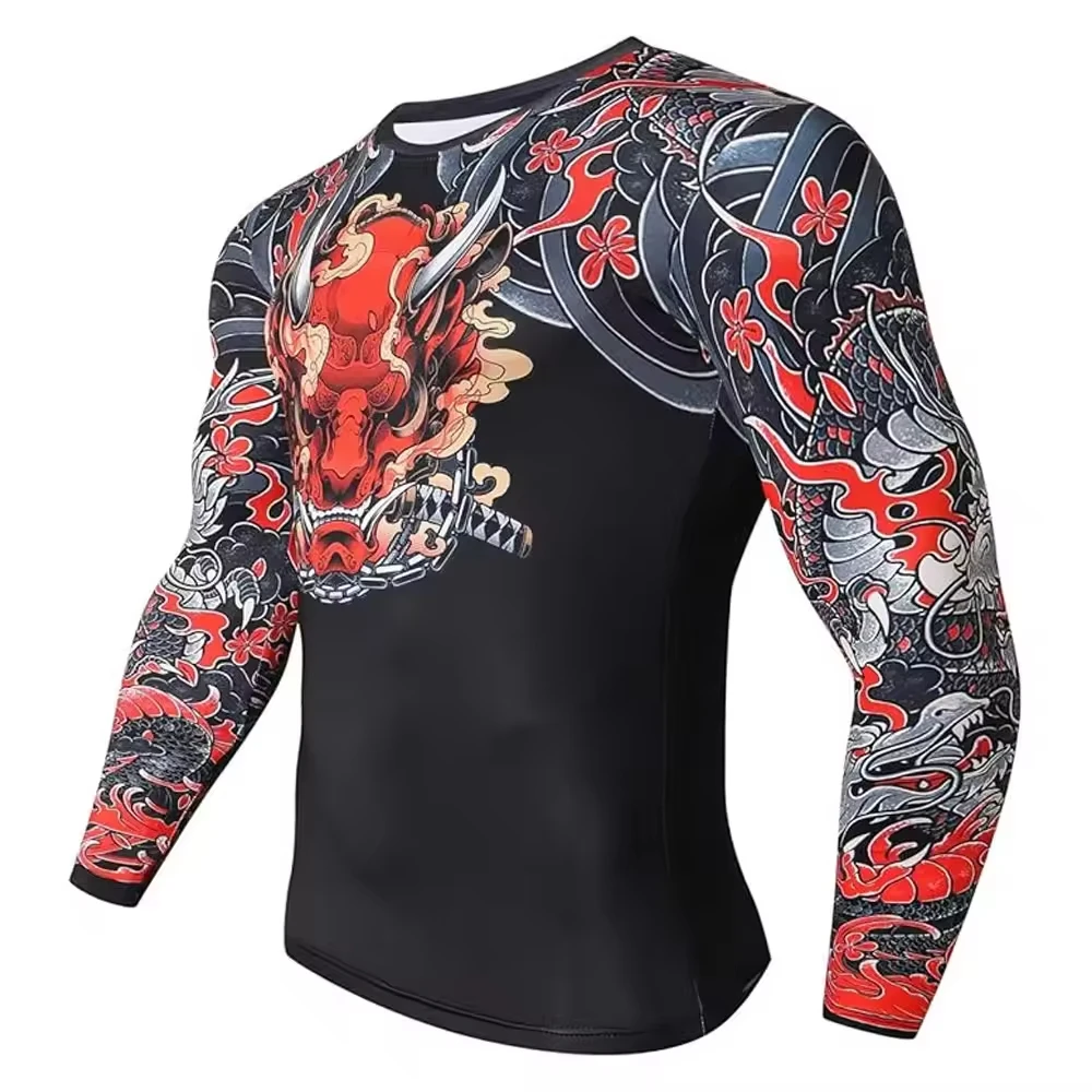 Colour Gradient BJJ Rashguards, MMA High Quality Custom design rashguards, Compressed Wholesale Rashguards