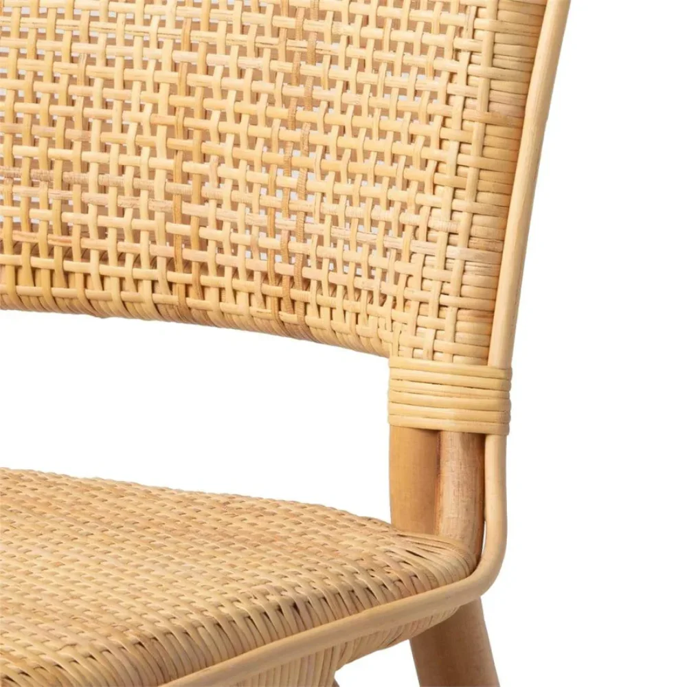 New design handwicker rattan dining chair elegant furniture for kitchen Boho style wholesale from Vietnam artisans