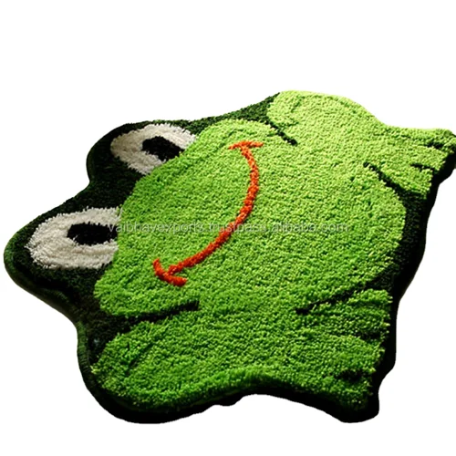 Cartoon Design Frog Printing Super Absorbent Bath Mat Diatom Mud Floor mat for Bathroom