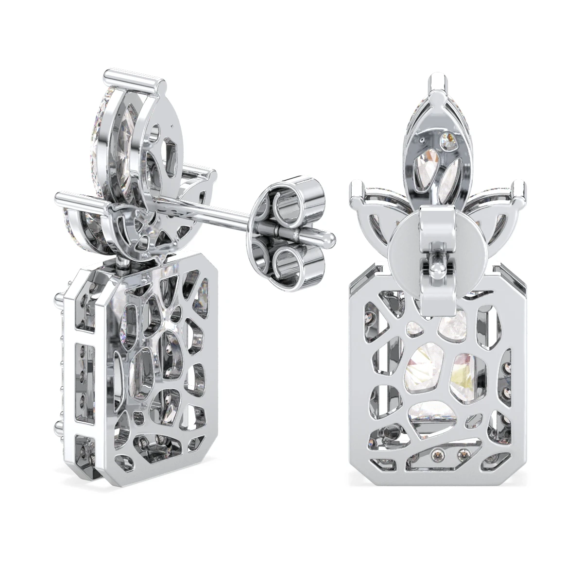 REYES Wholesale Manufacture 925 Sterling Silver Moissanite Earring Drop Shipping Minimalist Wedding Fine Jewelry for Women