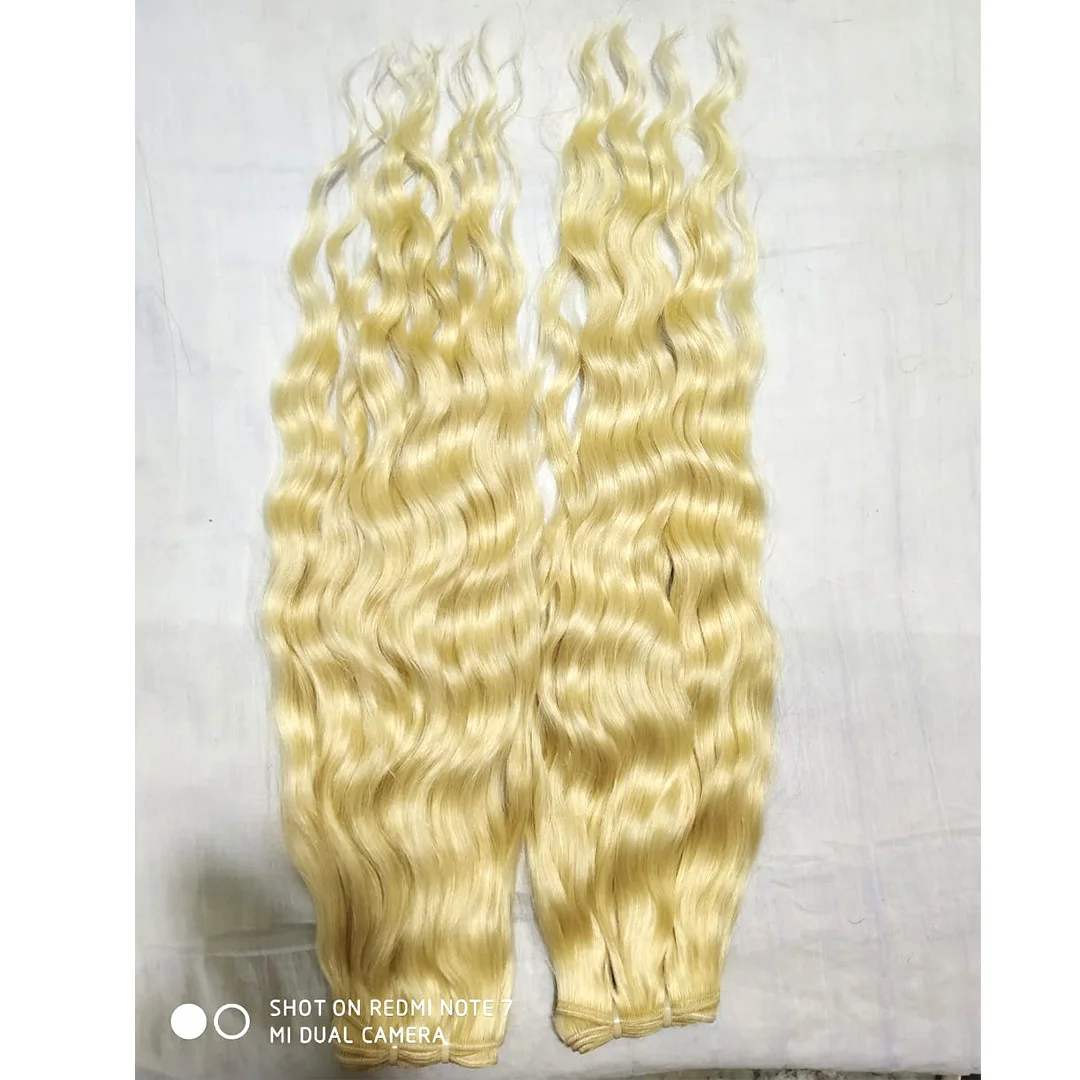 Unprocessed blonde Indian hair best quality raw indian human hair high quality 613 bleached indian human hair