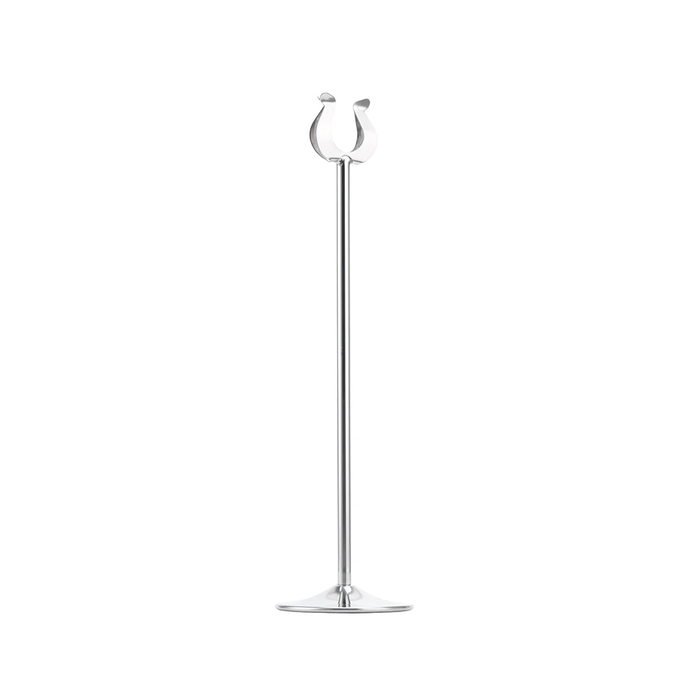6' Stainless Steel Restaurant Buffet Table Number Stand Name Tag Holder Menu Stand Wedding Table Place Card Holder Stand