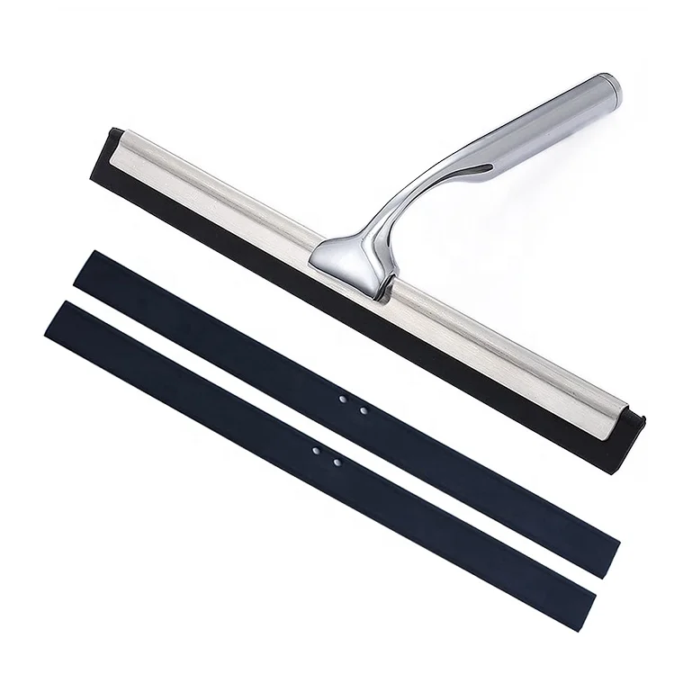 wholesale Bathroom Door Car Mirror Wiper Replacement Sticky Surface Non-Slip Stainless Steel metal cleaning squeegee