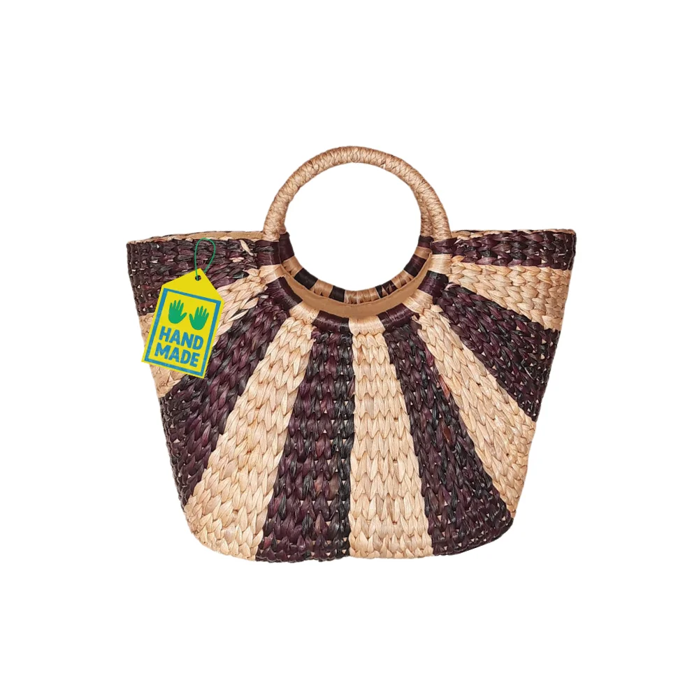 Rattan Bag Straw Bag Woven Bag made from Water Hyacinth in Thailand Export Grade with Affordable FOB Price