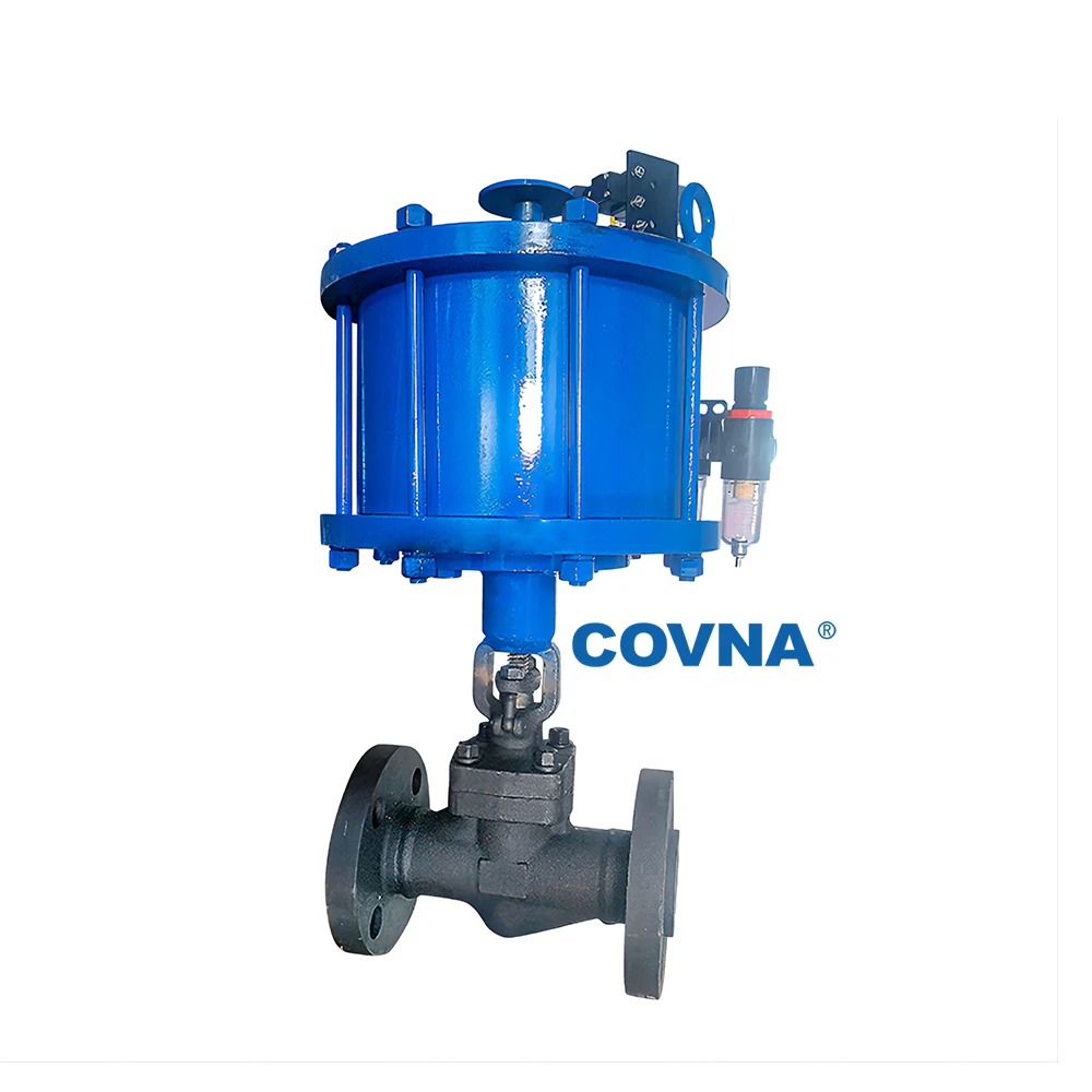 COVNA Pneumatic Gate Valves Ansi Din Jis 8 Inch 12 Inch Cf8 Cf8M Pn10 Linear Pneumatic Operated Flanged Slide Gate Valve