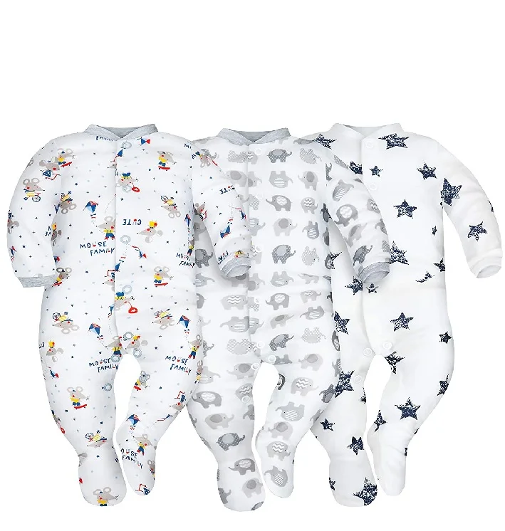 Printed Jumpsuit Baby Boy Girl Clothes Organic Cotton Comfort Baby Clothes Baby Rompers 0-3 Months Bamboo OEM Winter Autumn Full