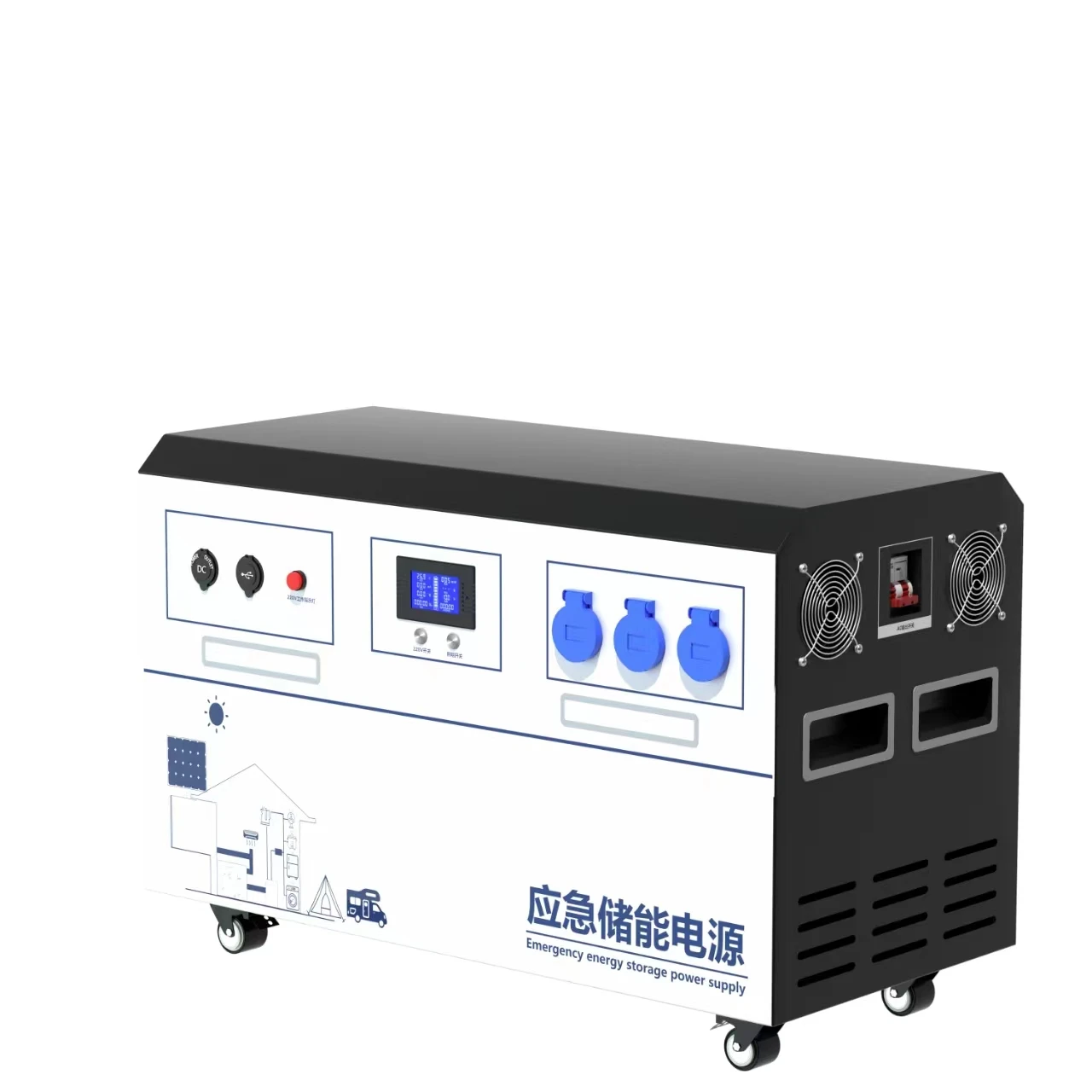 K55 big power station 5kw 10kw 10kwh 15kwh multifunctional rechargeable electric generator portable outdoor solar power station