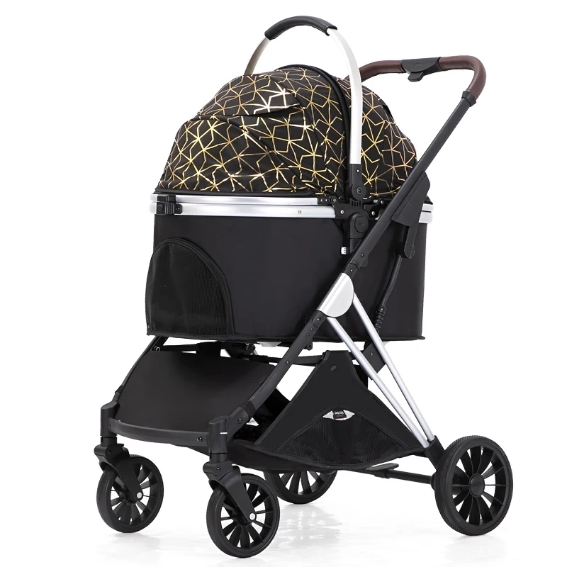 New design pet stroller with high quality small size pet dog EVA wheels with