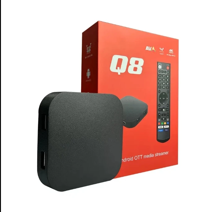 Новый Q8 ТВ приставка OEM 4 Гб 32 Гб двойной Wi-Fi 4K видео плеер Android 11 Smart Box TV Android пульт дистанционного управления BT5.0 приставка