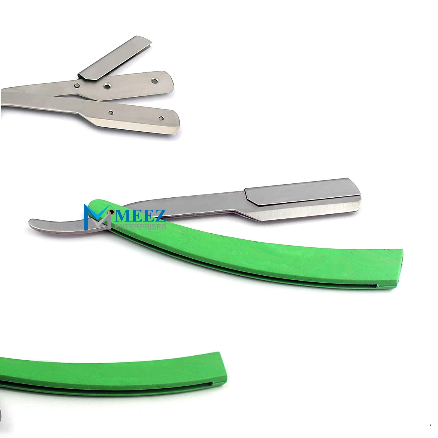 Professional Green Straight Barer Double Edge Stainless Steel Razor Folding Shaving Knife Beauty Tool