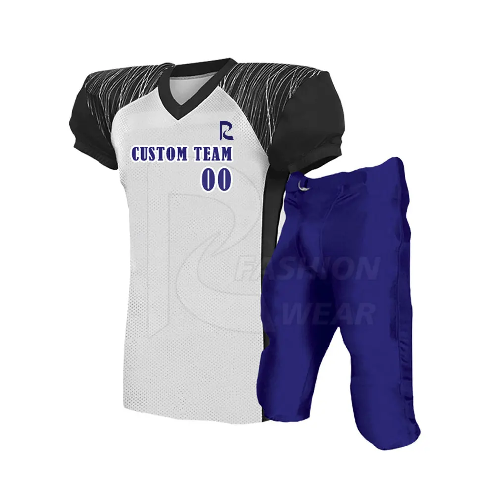 Custom wholesale High Quality Latest Design Men Sublimation Kids OEM Customized  Logo Age American Football Jersey