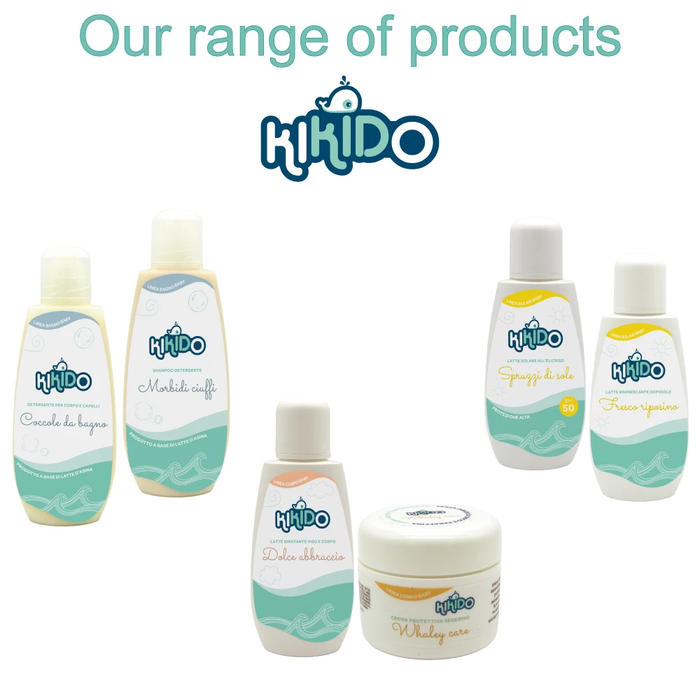 High Quality Italian Baby Organic Protective Cream Kikido Whaley Care Body Skin Bath Child Beauty Personal Care