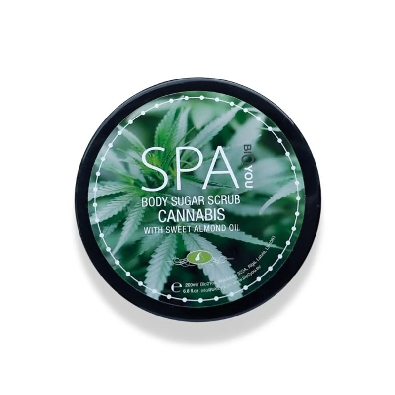 high quality exfoliating natural fashion skin care products sugar body scrub with CBD oil