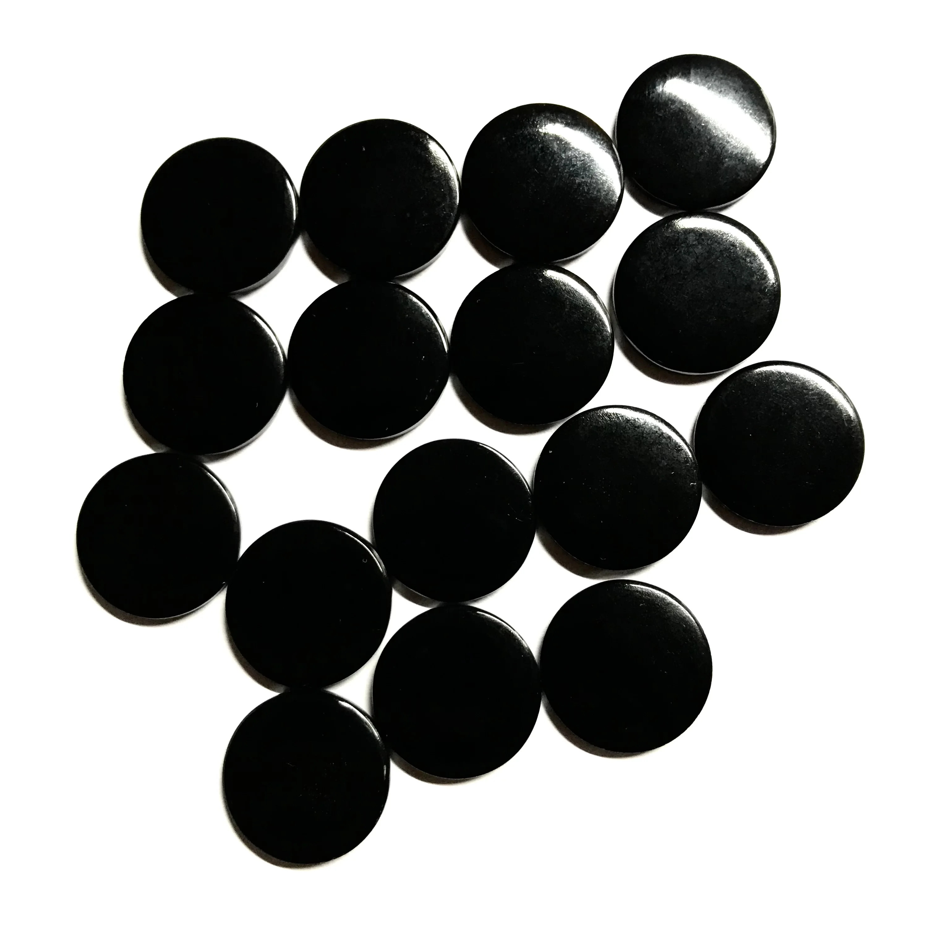 Natural Black Onyx Flat Stone Coin 10mm Cabochon Gemstone Jewelry Making Stone 100% Natural Top Color Vivaaz Gems Bulk Wholesale