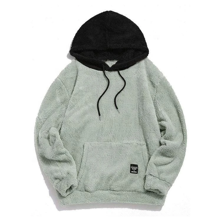 Top Quality Wholesale Custom Heavyweight Hoodie Patchwork Unisex Polar Fleece hoodie for men