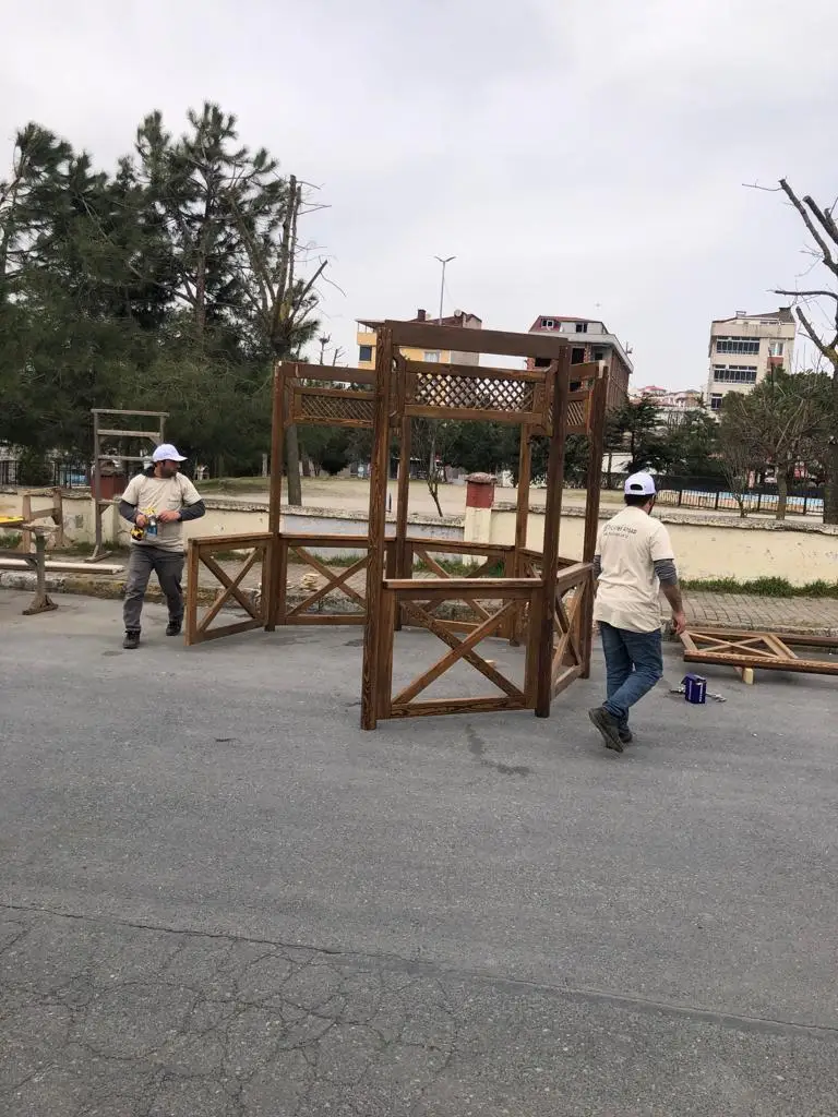 Turkey made High quality octagon outdoor gazebo from pine  or beech tree with roof havin long life made in Turkiye iroko gazebos