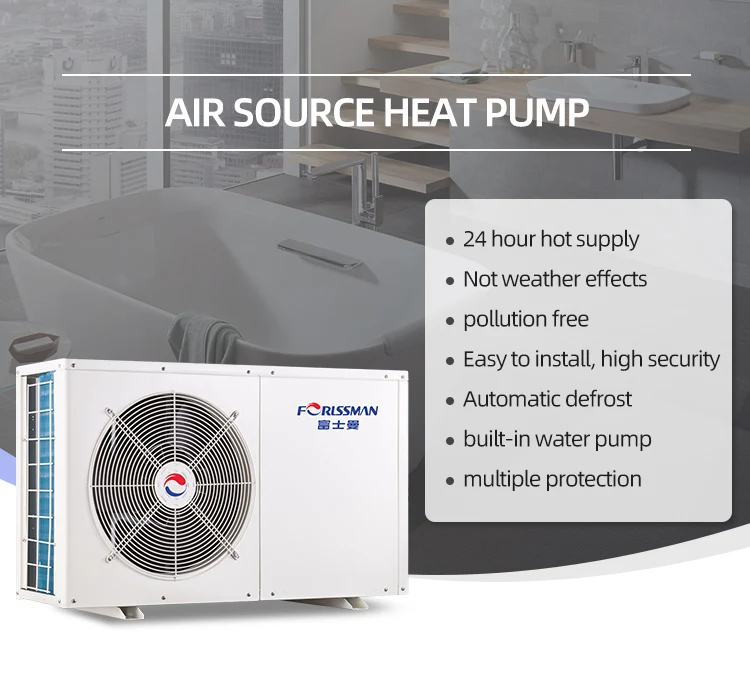 3 in 1 air to water air source  DC inverter heat pump evi R32 Eco-friendly Home Heating smart WiFi