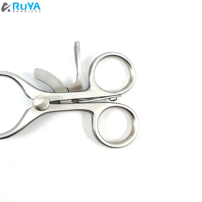 Stainless Steel WEITLANER Retractor 3x2 Prongs, Dilators Mastoid Retractors Adjustable & Automatic Fixation Hook Skin Retractor
