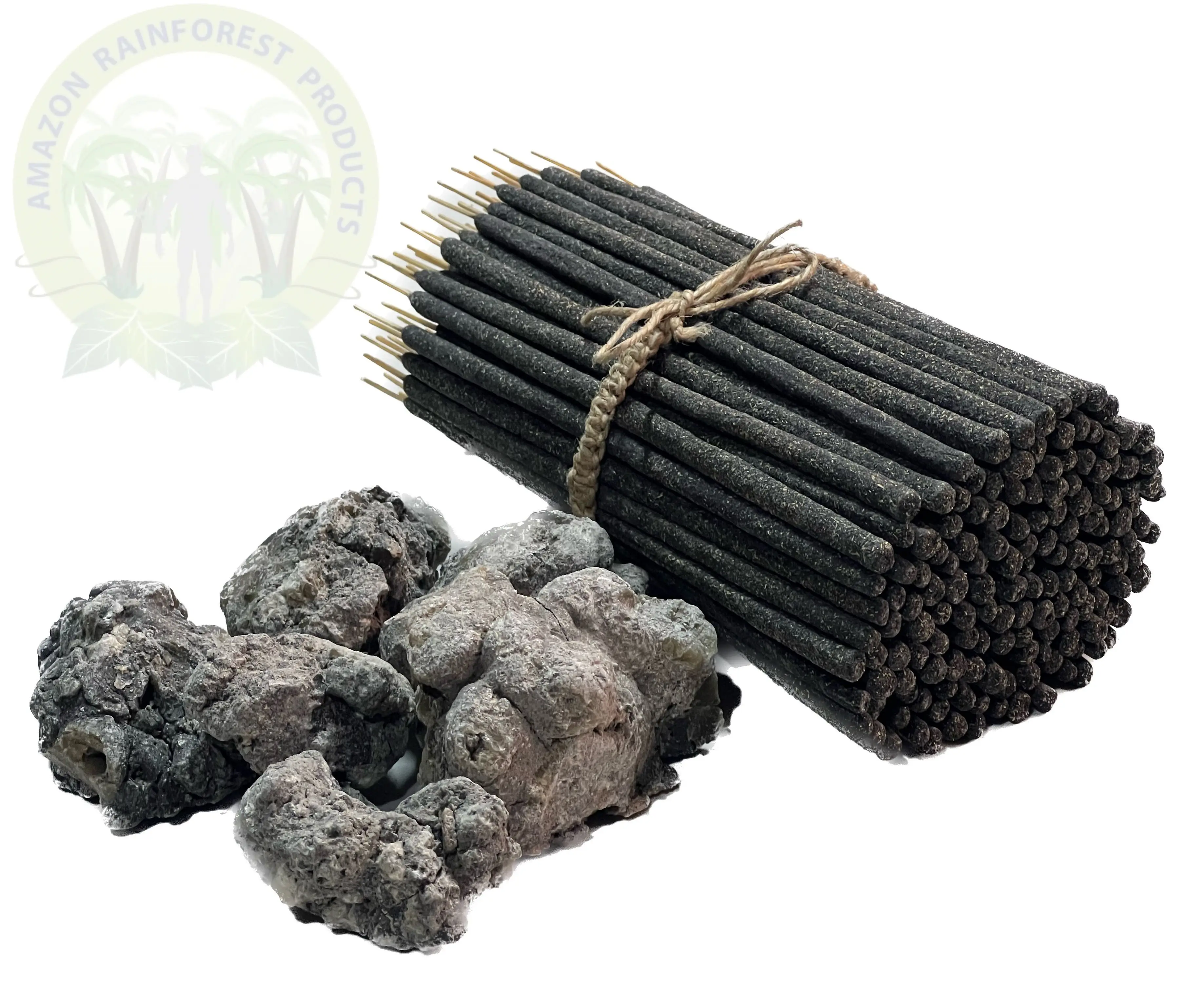 Black Copal Incense Sticks. Bulk bag x 500 units. Artisan Incenses. Organic. Hand rolled. Sustainable. Eco-friendly. PE