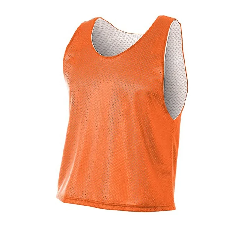 Quick dry breathable mesh pinnies custom sublimated lacrosse game reversible wear lacrosse jerseys