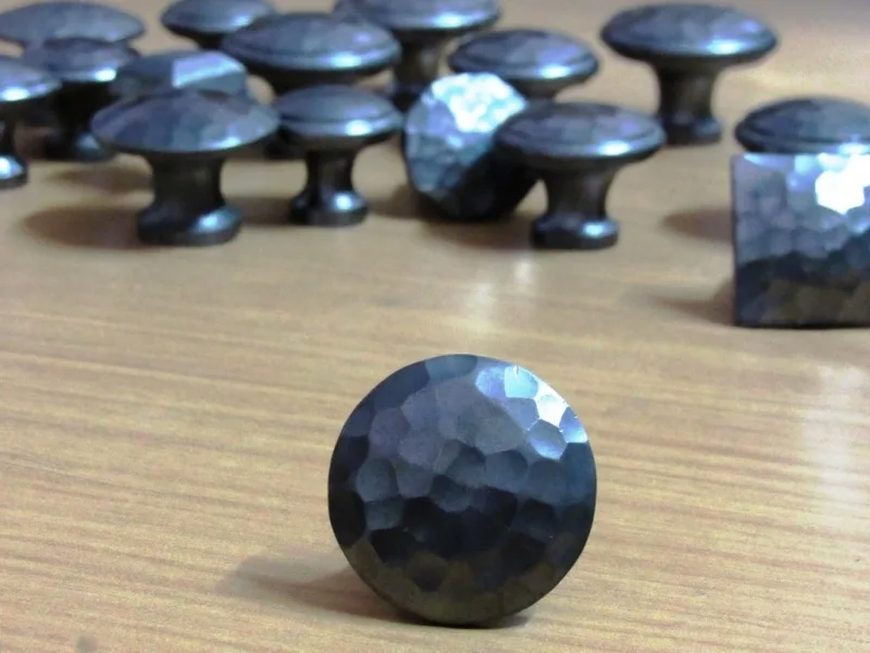 Hand forged Handmade Furniture Handles Knobs Iron Furniture Handles Vintage Unique Wrought Iron Kitchen Cabinet Handle Home