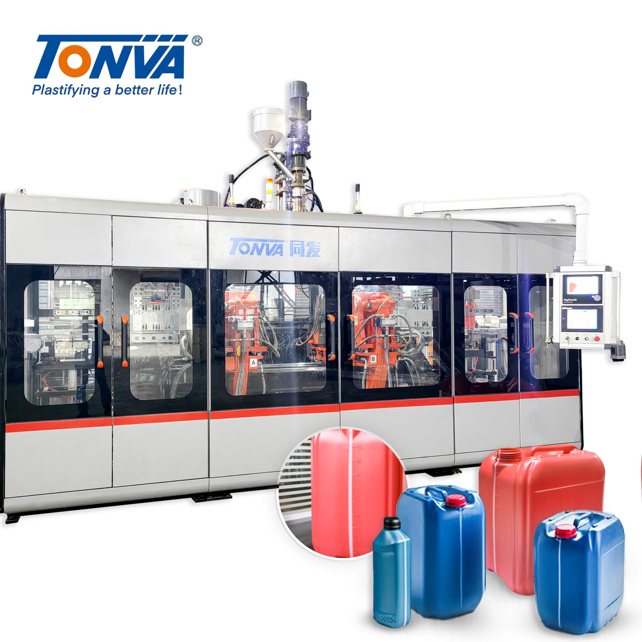TONVA Plastic 10L Jerrycan Oil Drum Blow Molding Making Machine