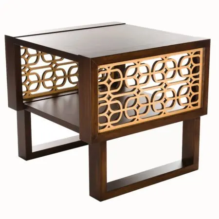 Patio Wooden Coffee Table Handcrafted Customize Accent Side Panel Interhangeable Wholesale Furniture
