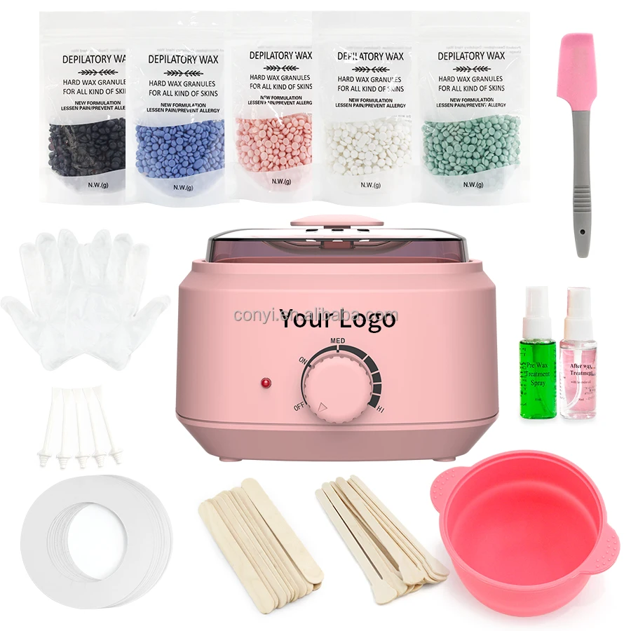 Hair Removal Electric Wax Warmer Machine Heater Hair Removal Sets Waxing Kit at Home Waxing