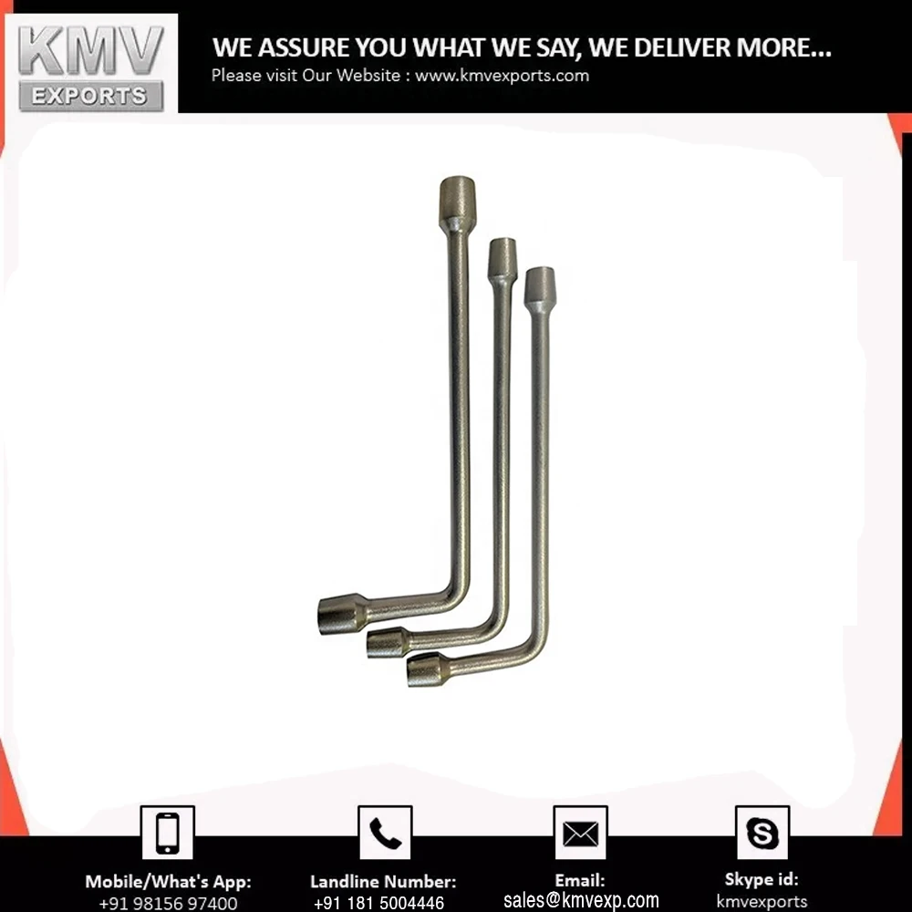 Custom Made CRV Steel Zinc Finish Tapper Wrench L Spanner For Provide Grip T Type Socket Wrench