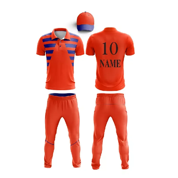 Latest designs team cricket uniform pictures custom sublimated logos color new design cricket jersey bat cricket ball kit