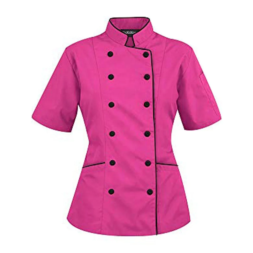 Eco-Friendly Unisex Blue Custom Kitchen Clothes Cotton Restaurant Uniform Chef Jackets Plus Size Comfortable Chef Uniform