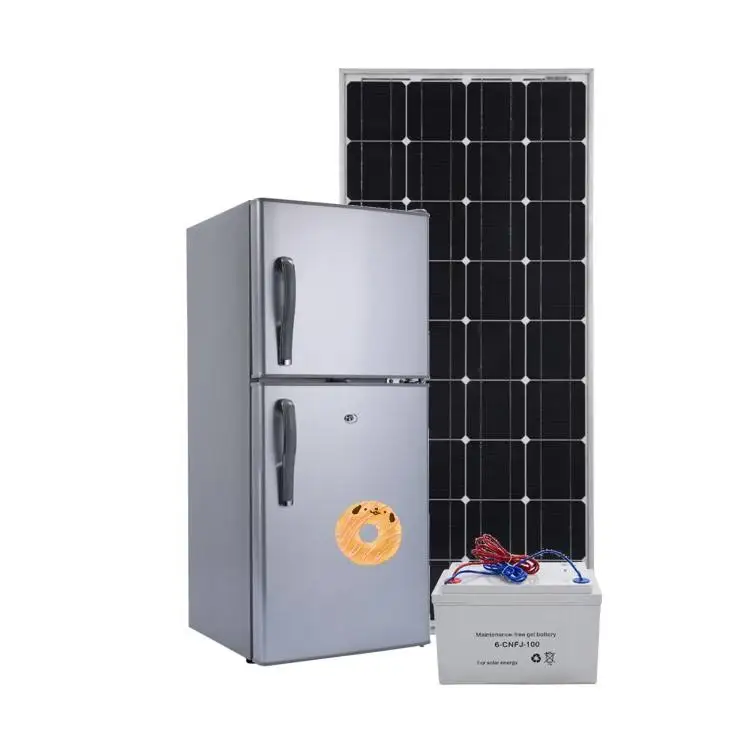 108/118/ 142/178/198/218/268 Liter Double Door DC Solar Fridge Top Freezer save energy refrigerator