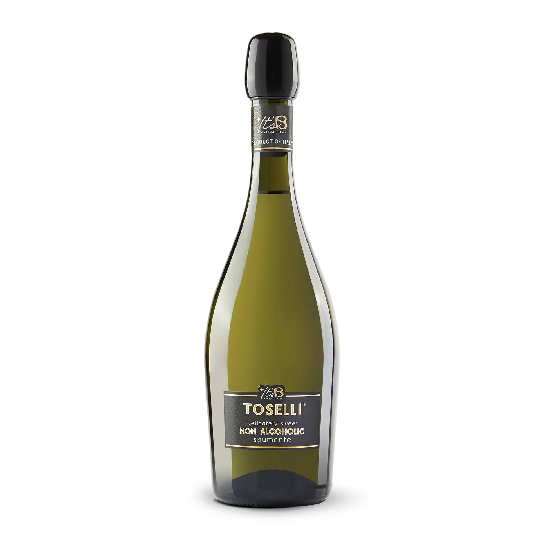 Premium Quality Italian TOSELLI Non Alcoholic Sweet Sparkling White Wine | Non-Alcoholic Beverage for Meals and Cocktails
