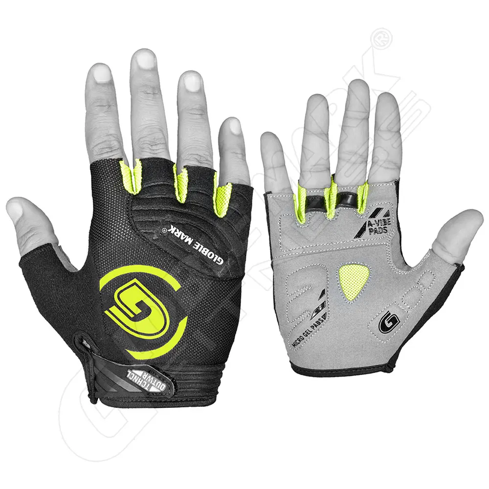 Unisex Gel Padded Palm Half-Finger Cycling Gloves Non-Slip Outdoor Bicycle Riding Hiking Cycle Racing Riding With Custom Straps