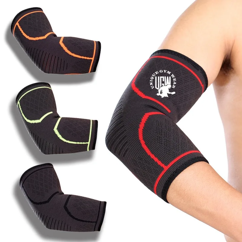 Customized Logo Adjustable Elastic Elbow Brace Neoprene Elbow Sleeve For Men