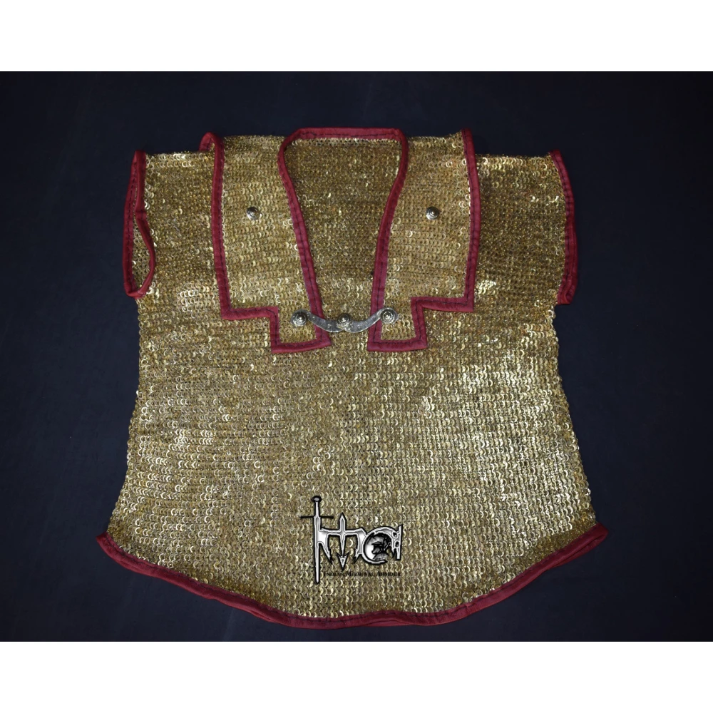 Brass Lorica Hamata Medieval Armory Jacket Silver Polished Armor Costume Jacket