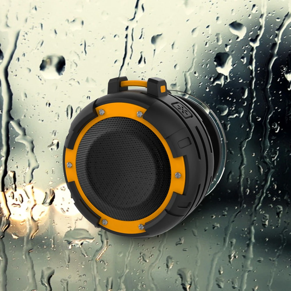 IPX8 Portable BT RGB LED Speaker 5W Waterproof  1500mAh Party speaker bike shower singer