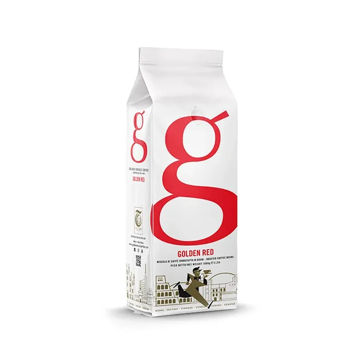 Лучший товар, Сделано в Италии, жареные кофейные зерна, золотой красный кофе, бренд для кофейни, мешок 1 кг