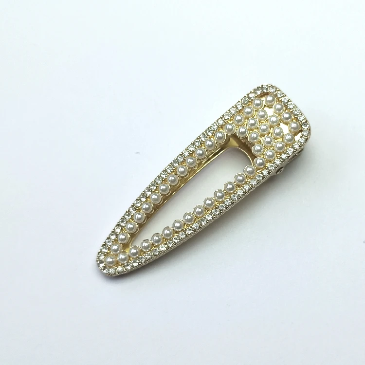 hot sale fashion pearls and glass stones salon clip