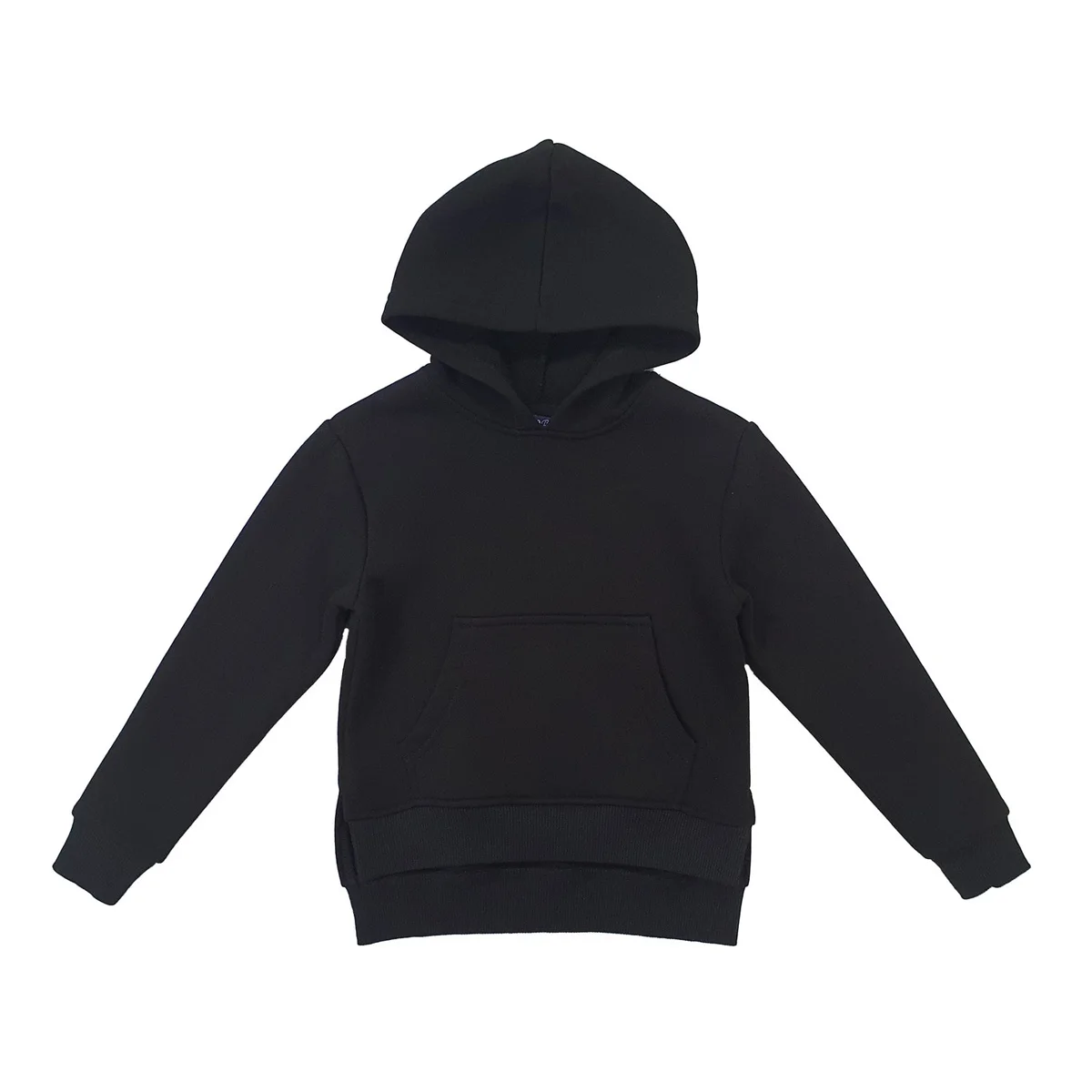 High quality S-shirt Sweatshirt for boys and girls 8-14 years 100% cotton Black regular sleeves