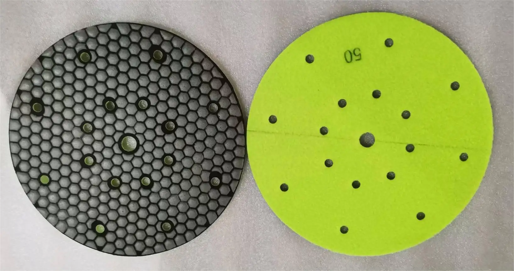 Electroplated diamond polishing pads for blasting