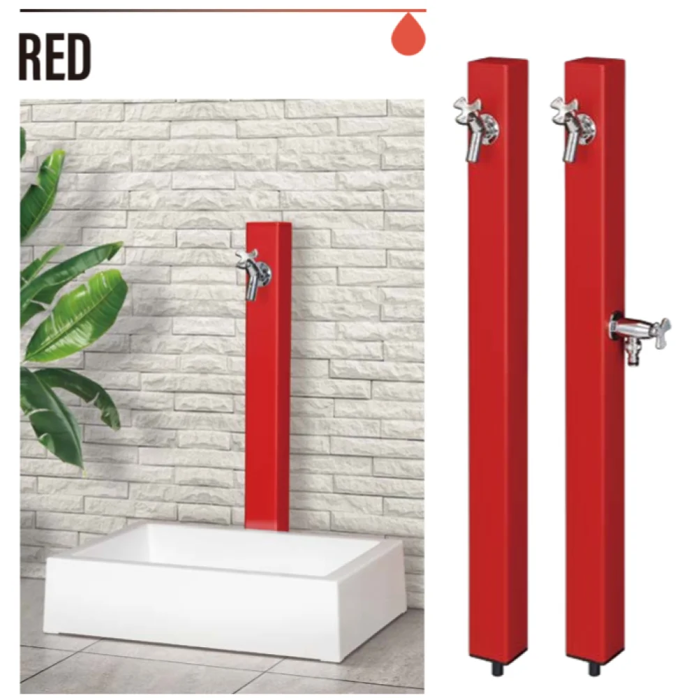 Commercial Vintage Marble Garden Faucet PVC Deck Mounted Single-Hole Brass Faucet for Outdoor Wash Sink Hotels Schools Parks