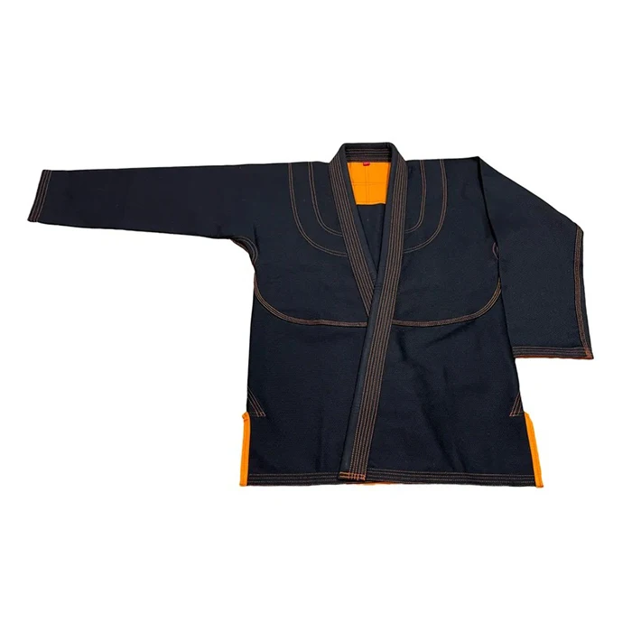 Top Quality Custom Made Jiu Jitsu Gi Orange Stitching Kimonos Gi 100% Cotton Perl Weave 450gsm Comfortable Breathable Kimono GI