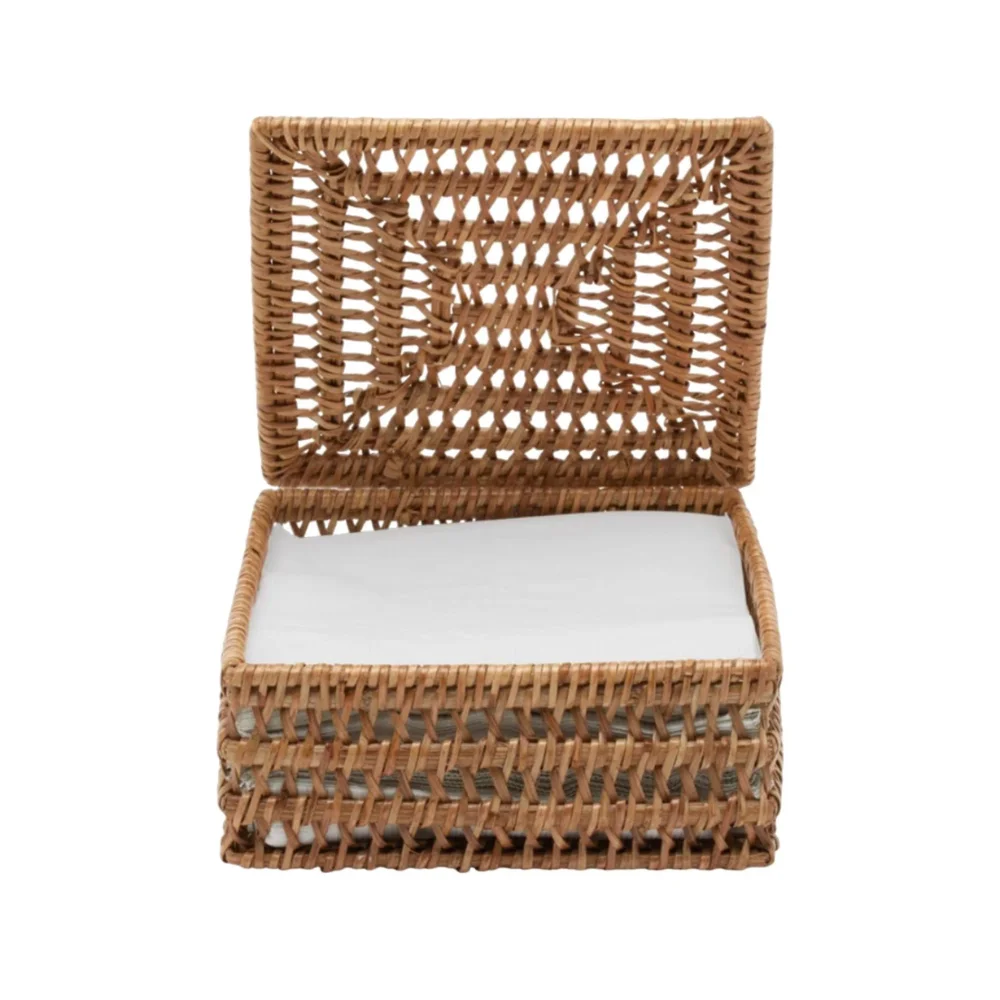 Handwicker natural rattan napkin holder Rustic tableware restaurant hotel decoration wholesales nice price from Vietnam