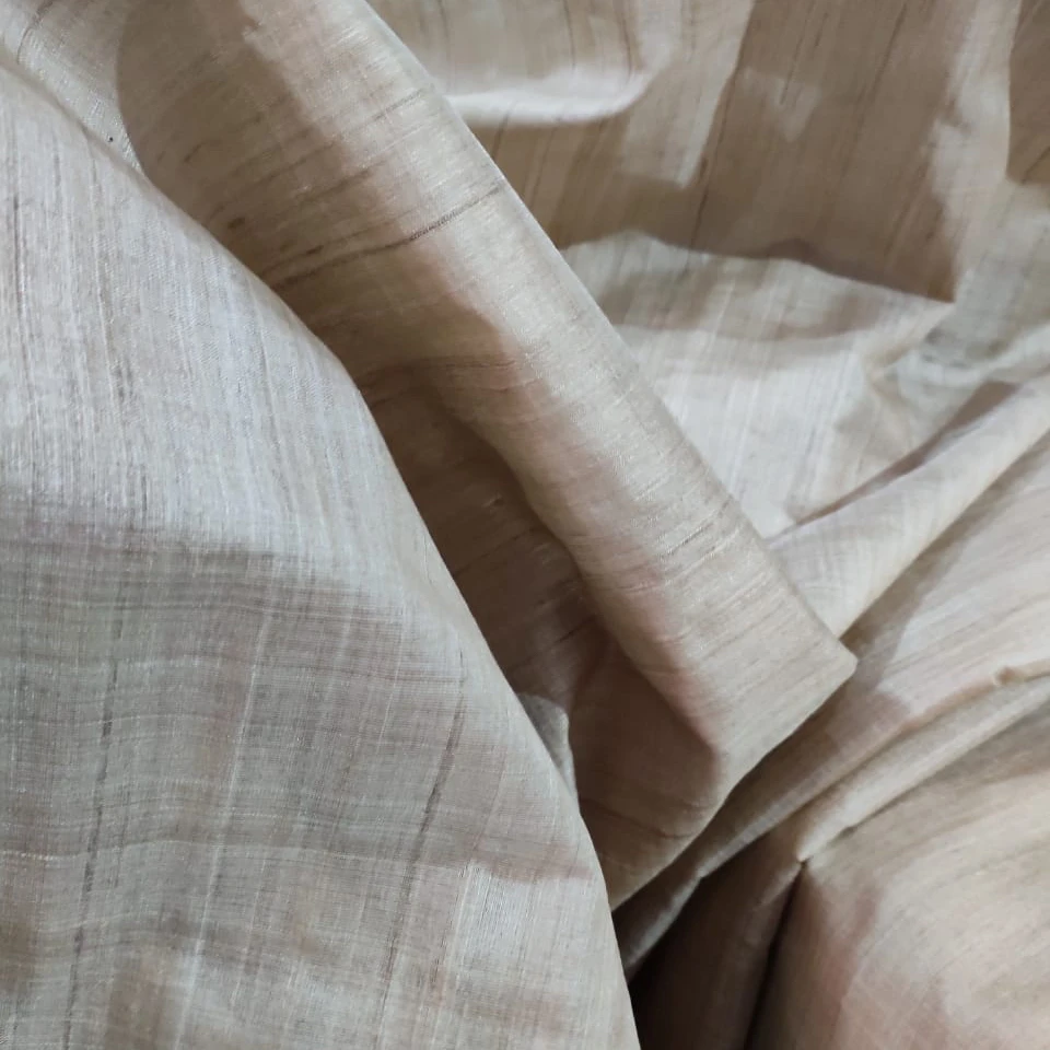100% pure Handloom raw silk fabric Unique and Luxurious Best Quality Tassar silk fabric for apparel and home furnishing product
